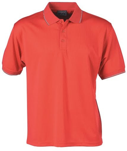 Stencil-Stencil Men's Lightweight C/D Polo-Red/White/Black / S-Corporate Apparel Online - 3
