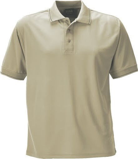 Stencil-Stencil Men's Lightweight C/D Polo-Beige/Navy/White / S-Corporate Apparel Online - 2