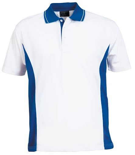 Stencil-Stencil Men's Active Cool Dry Polo-White/Royal blue / S-Corporate Apparel Online - 2
