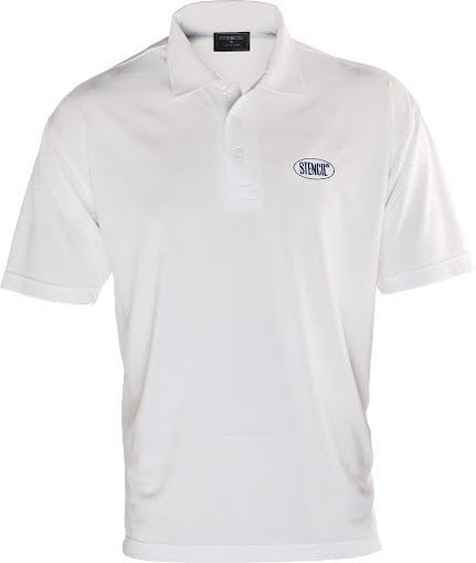 Stencil-Stencil Men's Ice Cool Polo-White/White / S-Corporate Apparel Online - 2