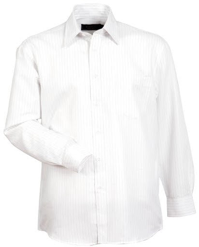 Stencil-Stencil Men's Pin-point Shirt (L/S)-White/Charcoal / S-Corporate Apparel Online - 1