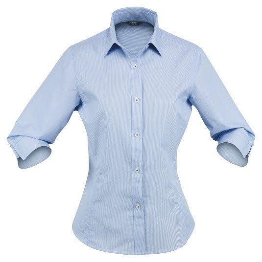 Stencil-Stencil Ladies' Empire Shirt (3/4 Sleeve)-Sky/Navy / 8-Corporate Apparel Online - 5