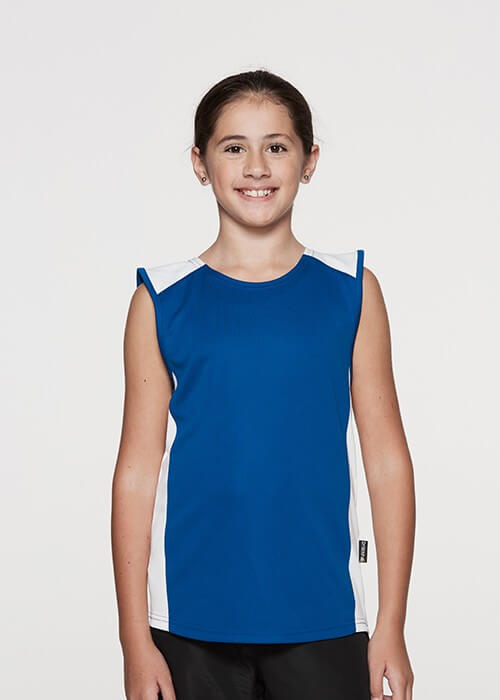 Aussie Pacific Premier Kids Singlet 2nd (8 Colour)-(3101)