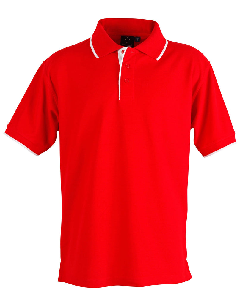 Winning Spirit Men's Contrast Pique Short Sleeve Polo 2nd (4 Colour) (PS08)