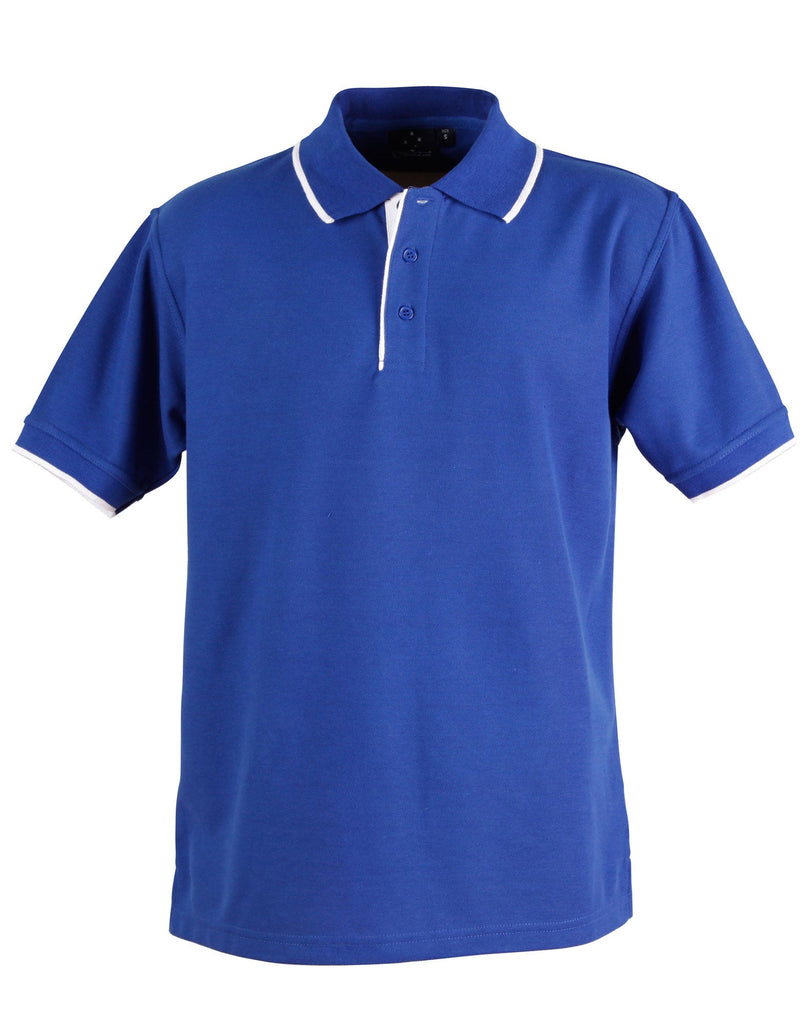Winning Spirit Men's Contrast Pique Short Sleeve Polo 2nd (4 Colour) (PS08)