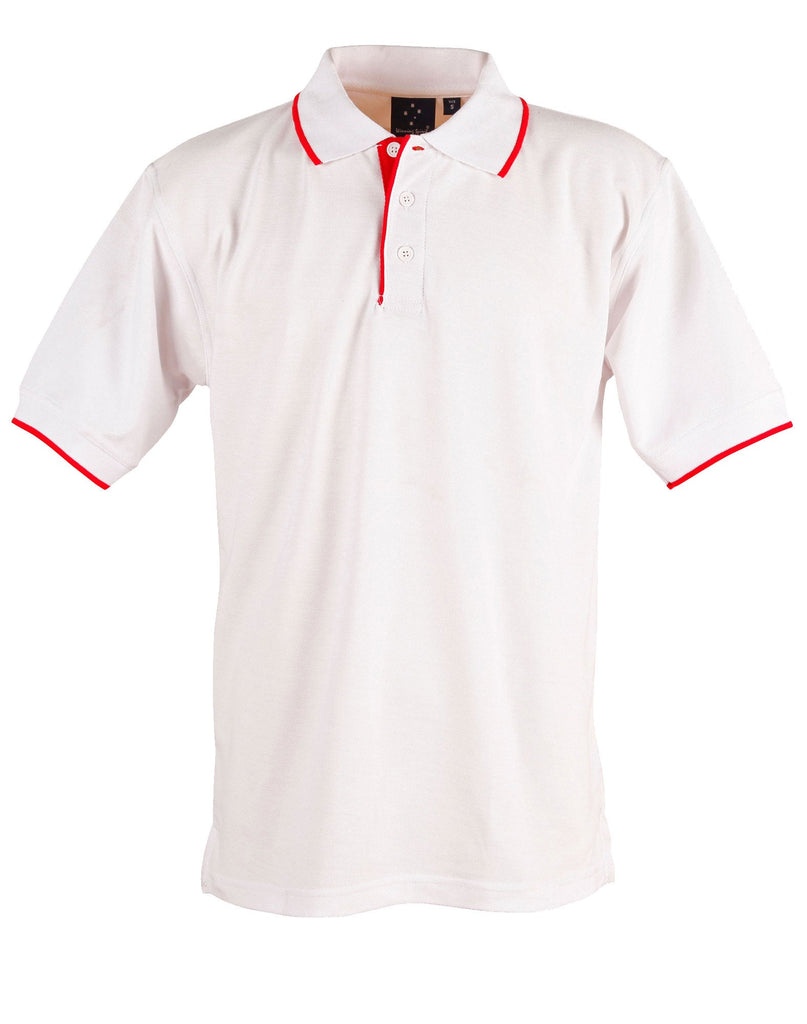Winning Spirit Men's Contrast Pique Short Sleeve Polo 2nd (4 Colour) (PS08)