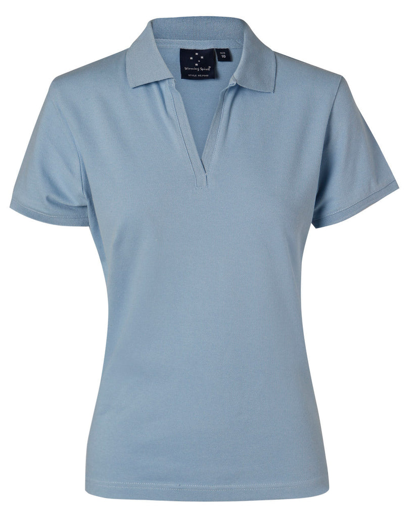 Winning Spirit Ladies' Short Sleeve Cotton/Elastane Polo 2st (4 colour) (PS40)