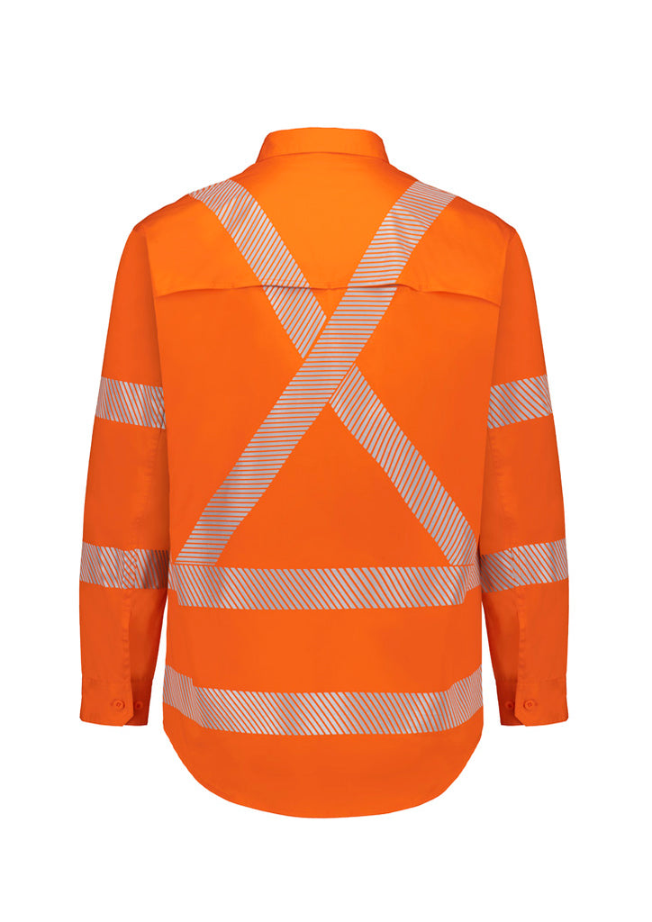 Syzmik  Mens Hi Vis X Back Shirt - Segmented Tape-(ZW692)