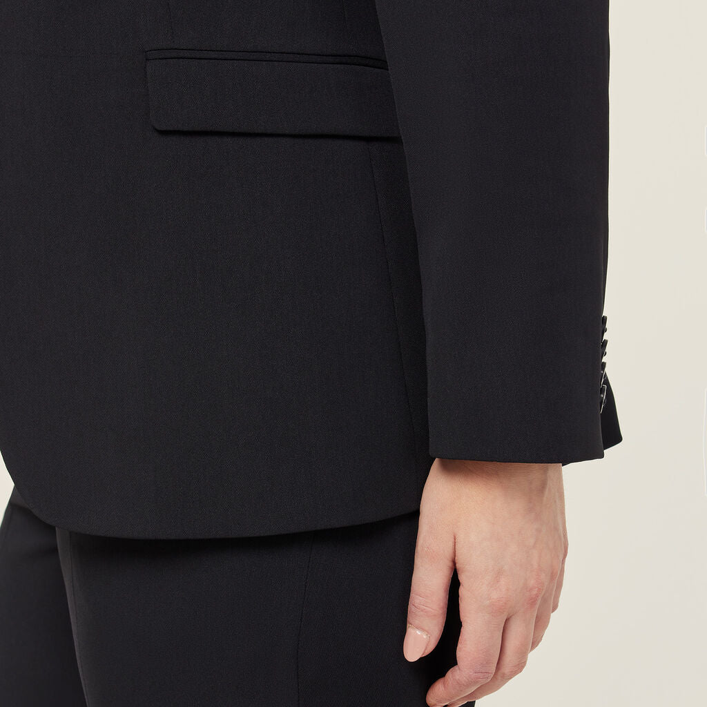 NNT Crepe Stretch Relaxed Longline Jacket (CAT1H8)