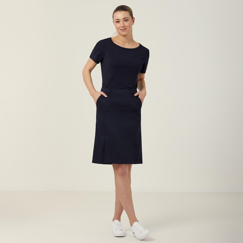 NNT P/V Gaberdine Box Pleat Skirt (CAT2QB)