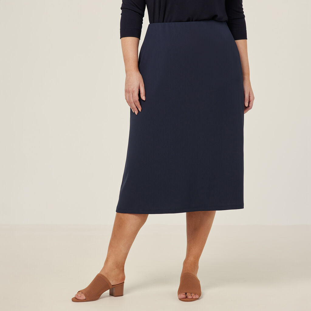 NNT Crepe Stretch Midi Length A-line Skirt (CAT2RV)