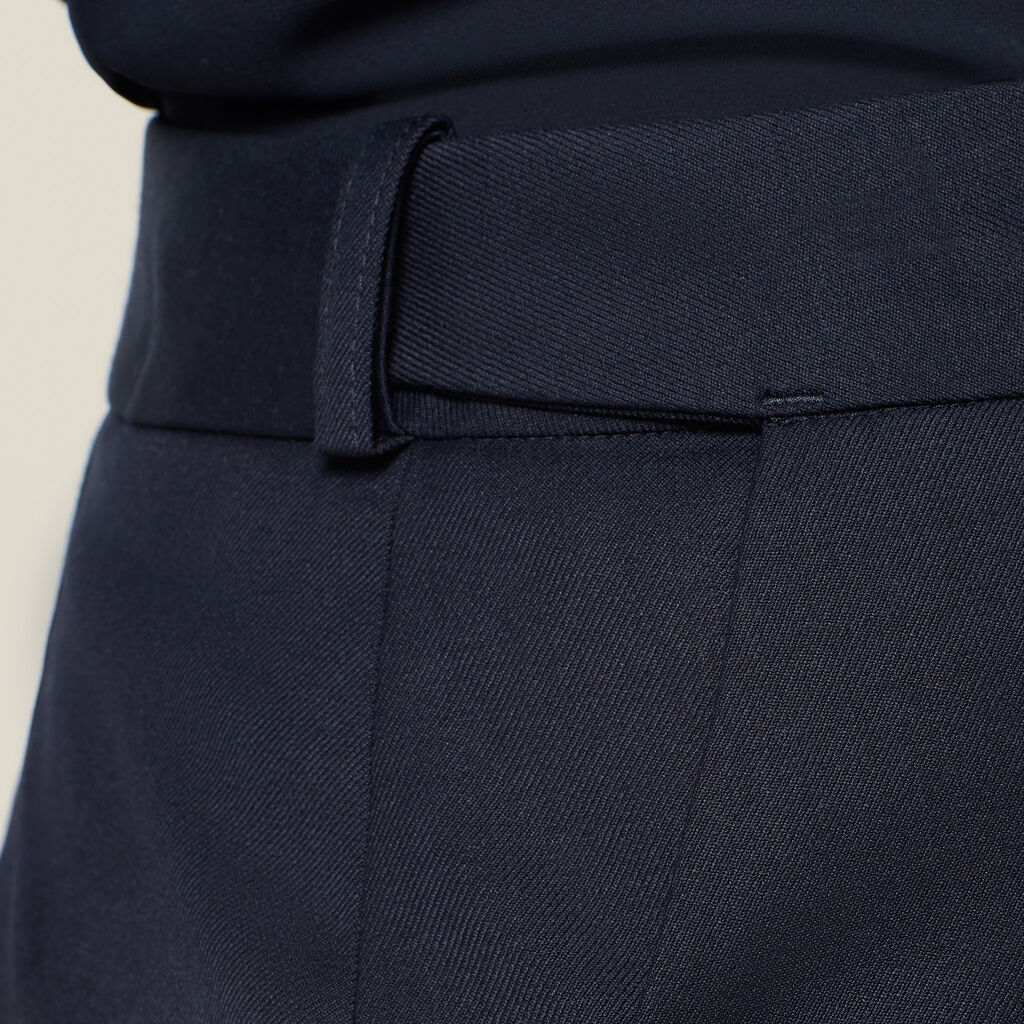 NNT Uniforms Wool Blend Twill Secret Waist Midi Skirt (CAT2RW)