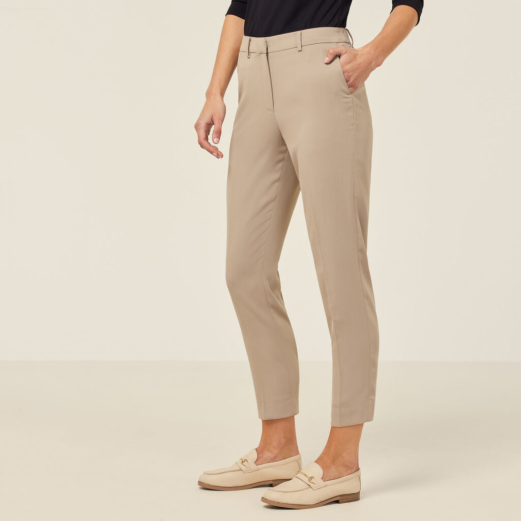 NNT Crepe Stretch High Waist,Tapered Leg Cropped Pant (CAT3YC)