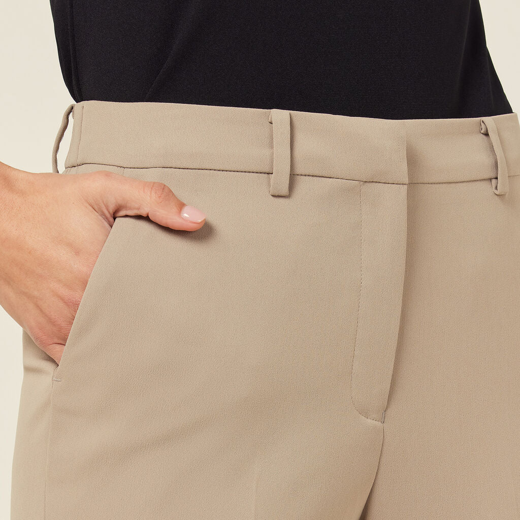 NNT Crepe Stretch High Waist,Tapered Leg Cropped Pant (CAT3YC)