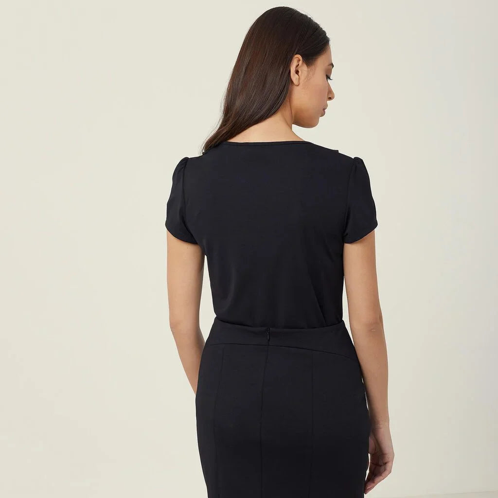 NNT Uniforms Matt Jersey Cap Sleeve Ruffle Neck T-top (CAT48H)