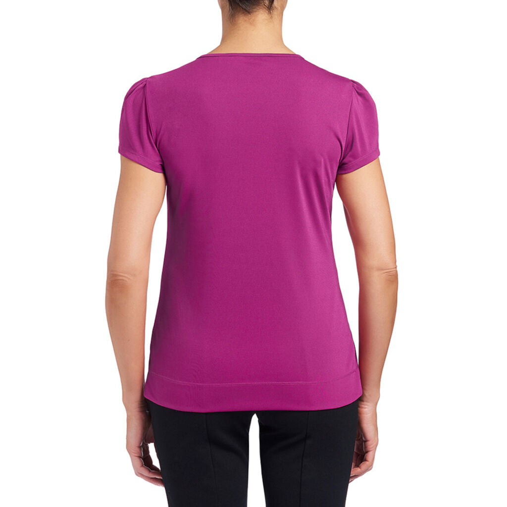 NNT Uniforms Matt Jersey Cap Sleeve Ruffle Neck T-top (CAT48H)