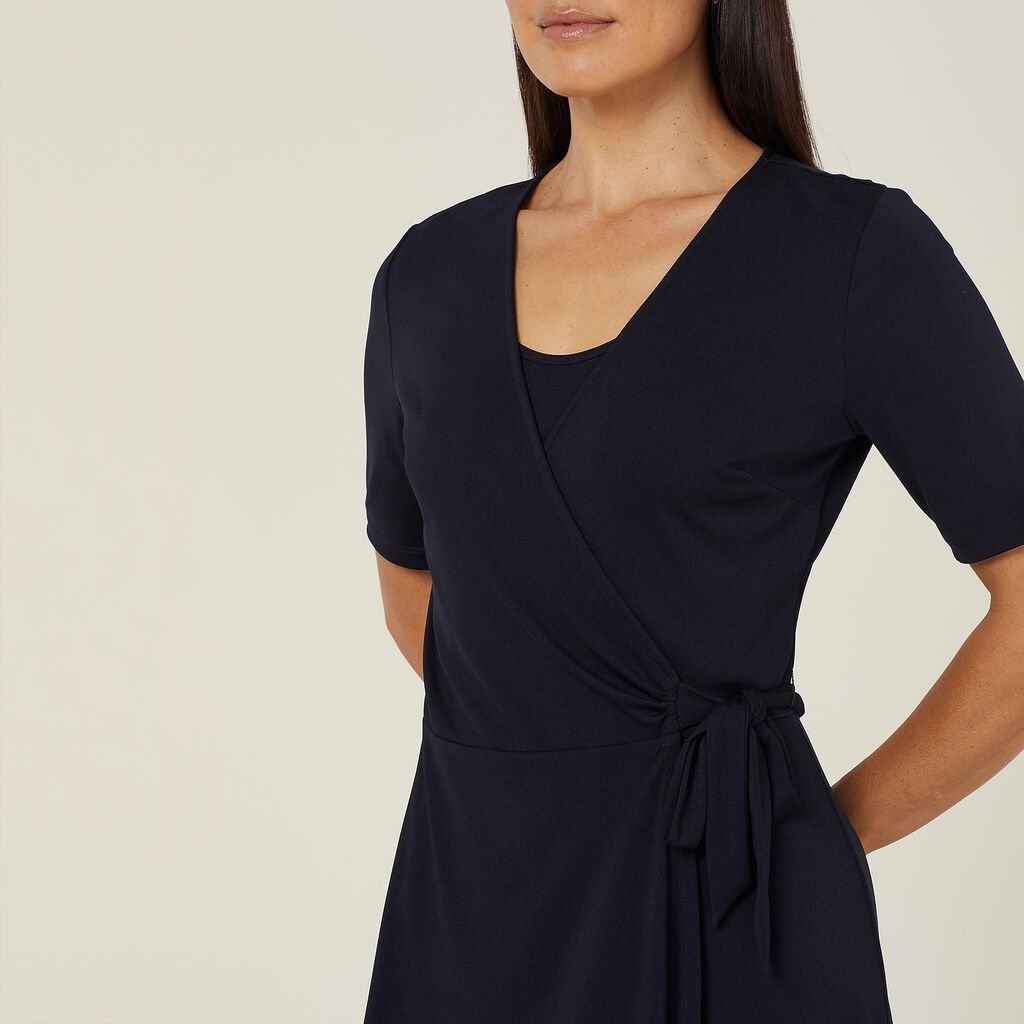 NNT Uniforms Jersey Short Sleeve Wrap Dress(CAT699)