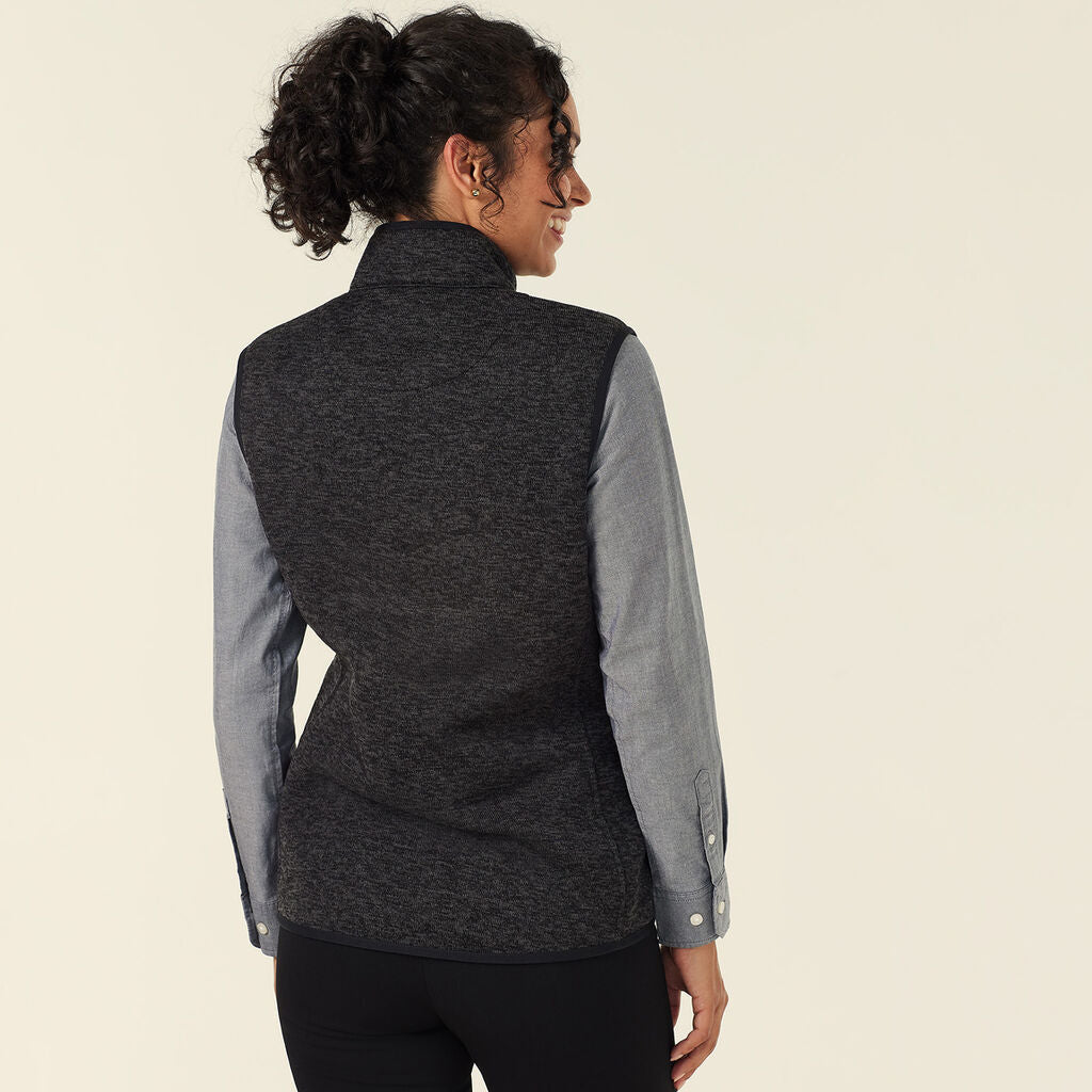 NNT Uniforms Textured Fleece Zip Front Vest W (CAT74N)