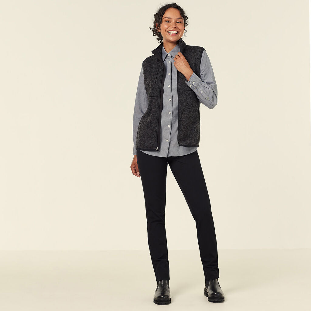 NNT Uniforms Textured Fleece Zip Front Vest W (CAT74N)