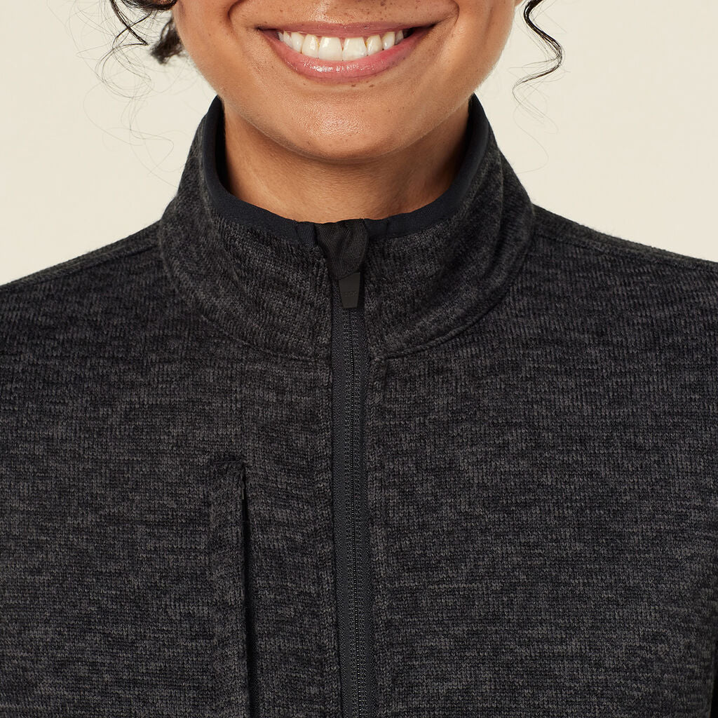 NNT Uniforms Textured Fleece Zip Front Vest W (CAT74N)