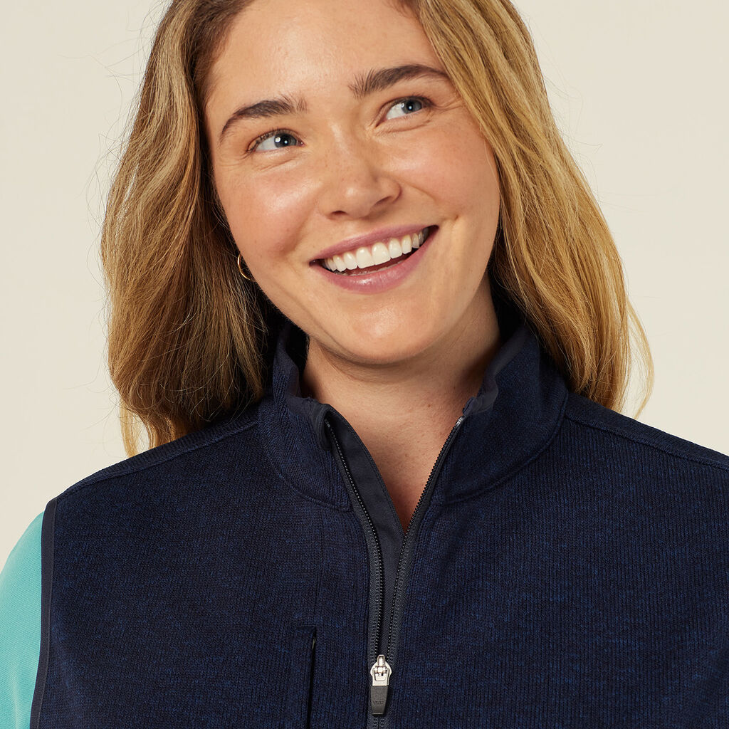 NNT Uniforms Textured Fleece Zip Front Vest W (CAT74N)