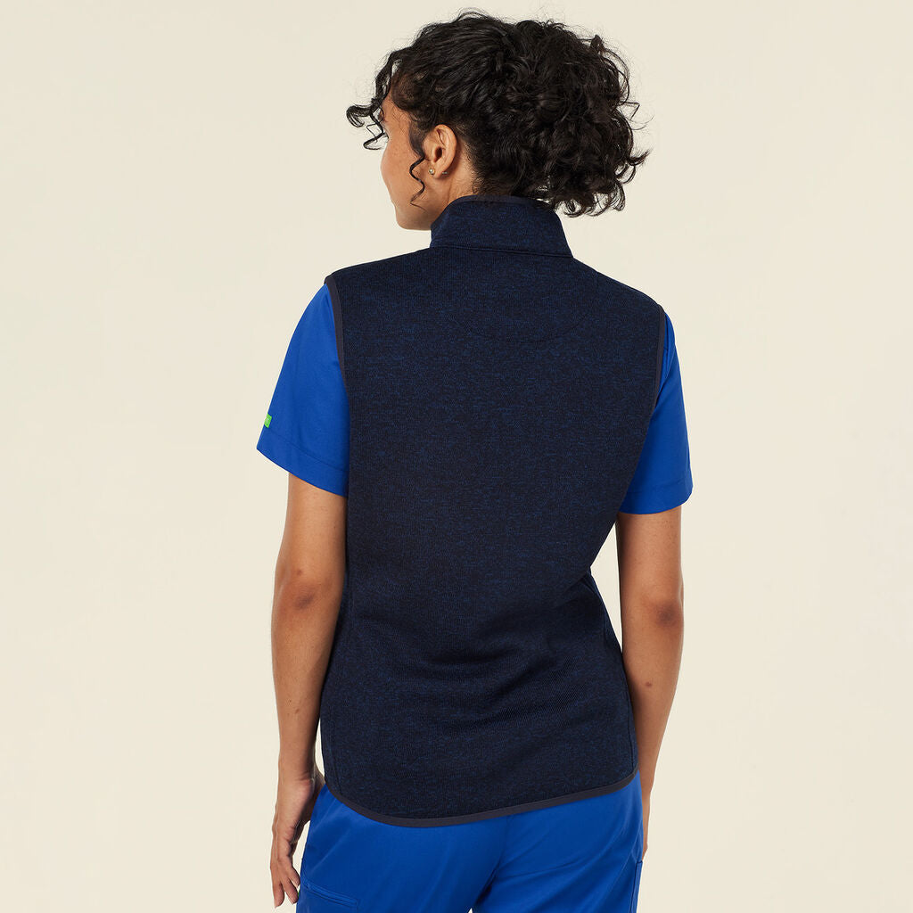 NNT Uniforms Textured Fleece Zip Front Vest W (CAT74N)