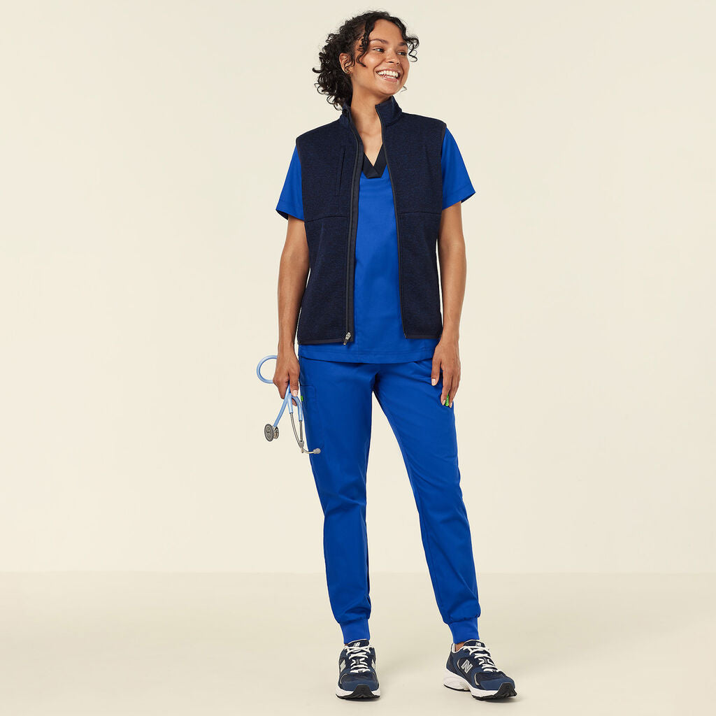 NNT Uniforms Textured Fleece Zip Front Vest W (CAT74N)