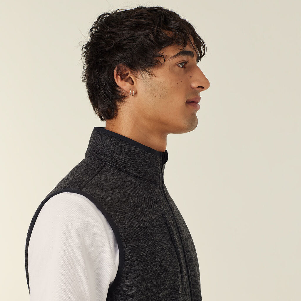 NNT Uniforms Textured Fleece Zip Front Vest M (CATF32)