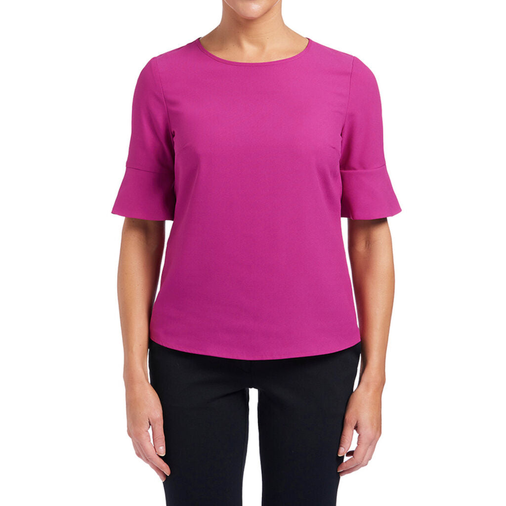 NNT Uniforms French Georgette Fluted Sleeve Top (CATU5T)