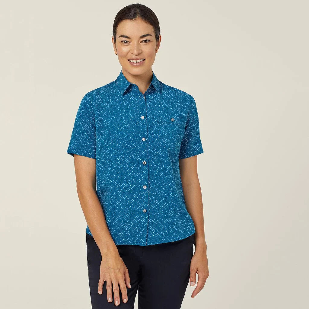 NNT Uniforms Silvi Spot Print S/S Shirt (CATU7H)