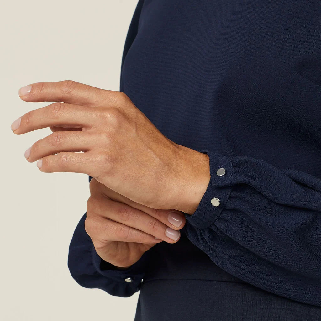 NNT Uniforms Heavy Stretch Georgette Long Sleeve Blouse (CATUCM)