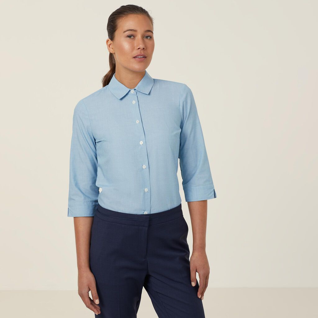 NNT Uniforms Poly Cotton End On End 3/4 Sleeve Shirt (CATUDH)