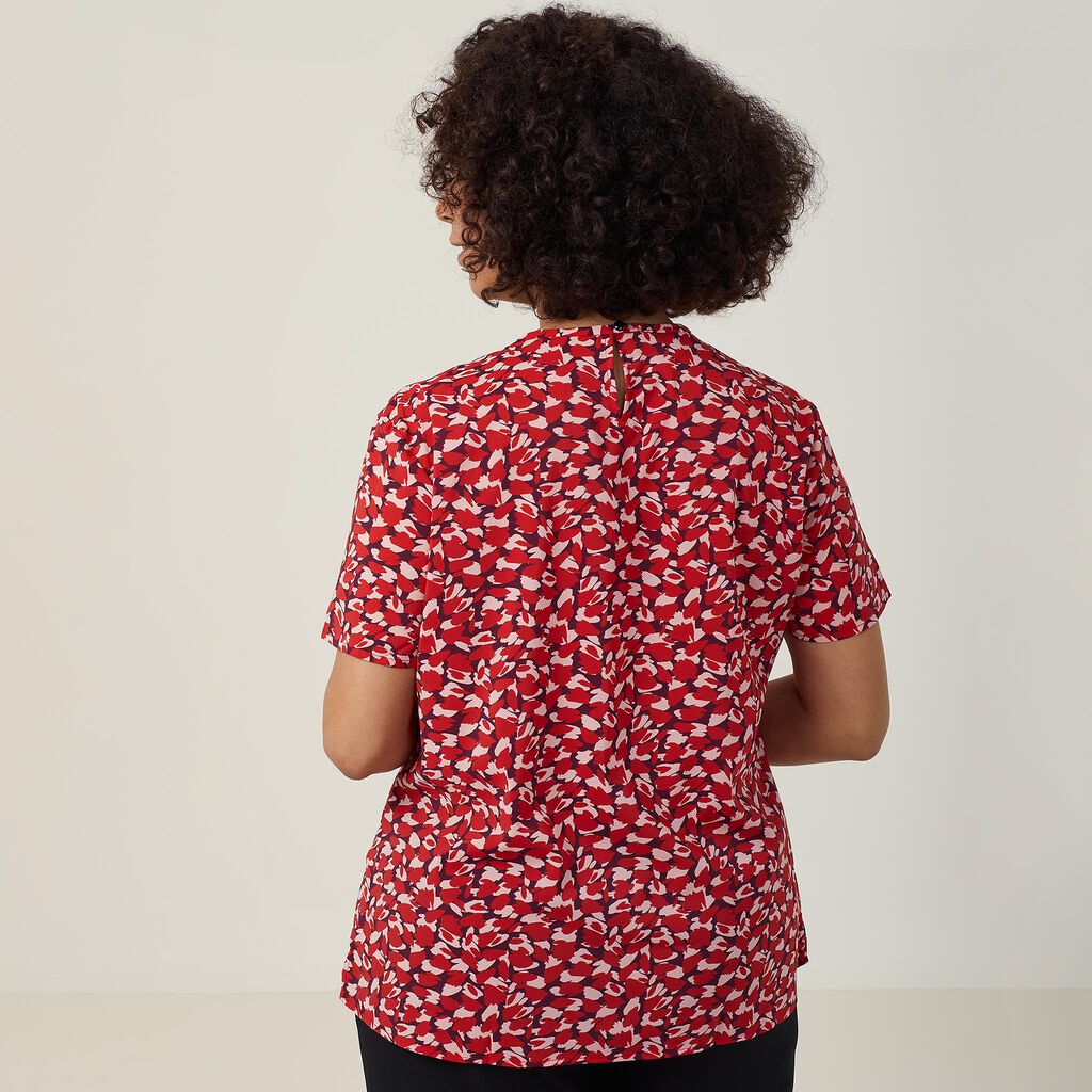 NNT Uniforms Antibacterial Petal Print Short Sleeve Top (CATUFA)- Clearance