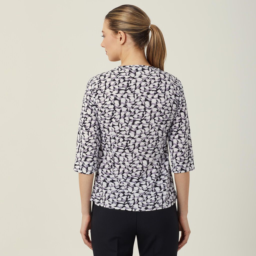 NNT Uniforms Petal Print 3/4 Sleeve Top(CATUFN)