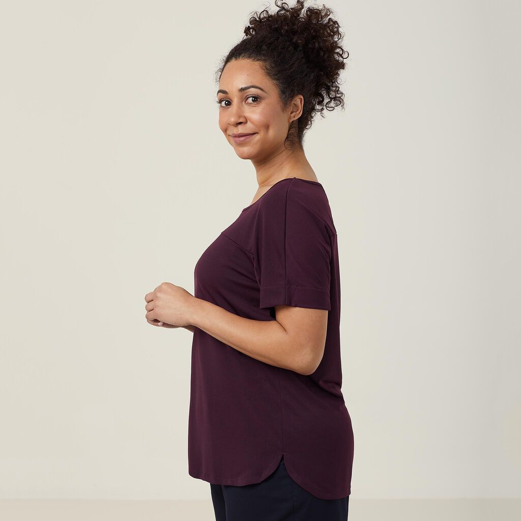 NNT Uniforms Matt Jersey Boat Neck Short Sleeve Top(CATUHN)