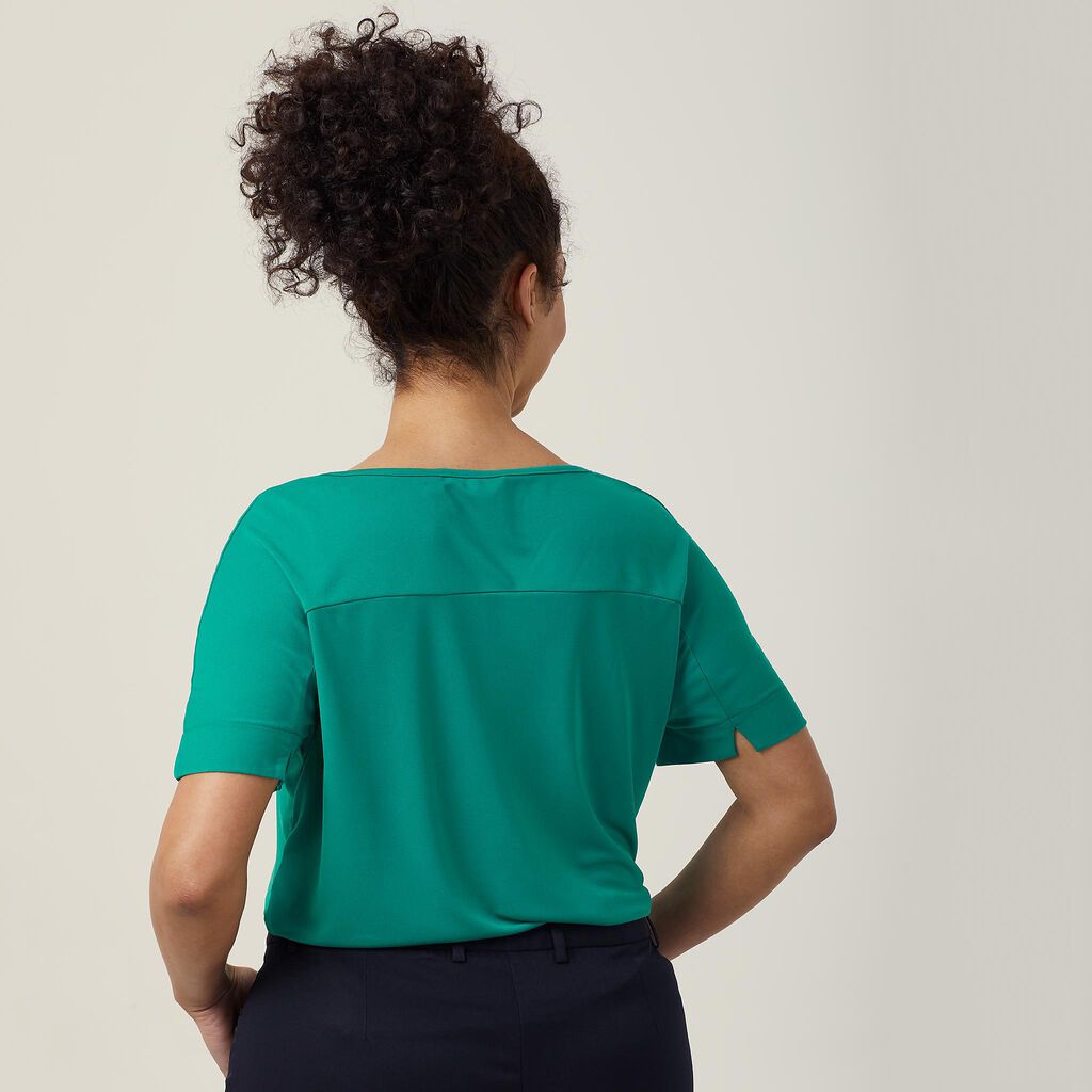 NNT Uniforms Matt Jersey Boat Neck Short Sleeve Top(CATUHN)