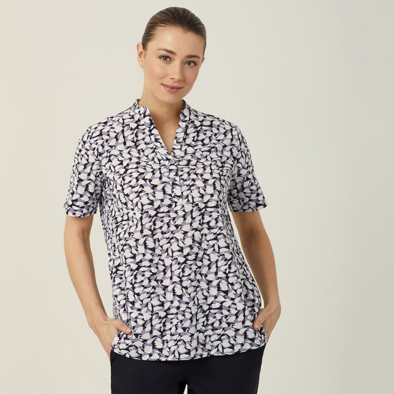 NNT Uniforms Petal Print Short Sleeve Tunic(CATUHU)