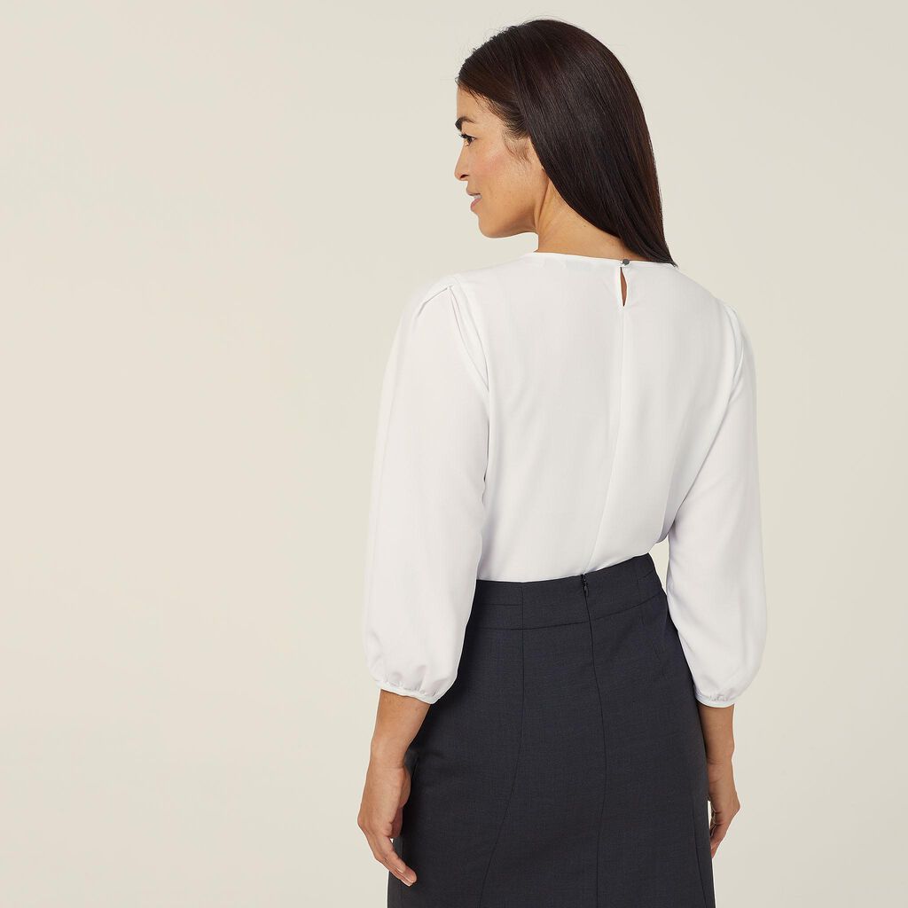 NNT Uniforms French Georgette 3/4 Sleeve Top (CATUPM)