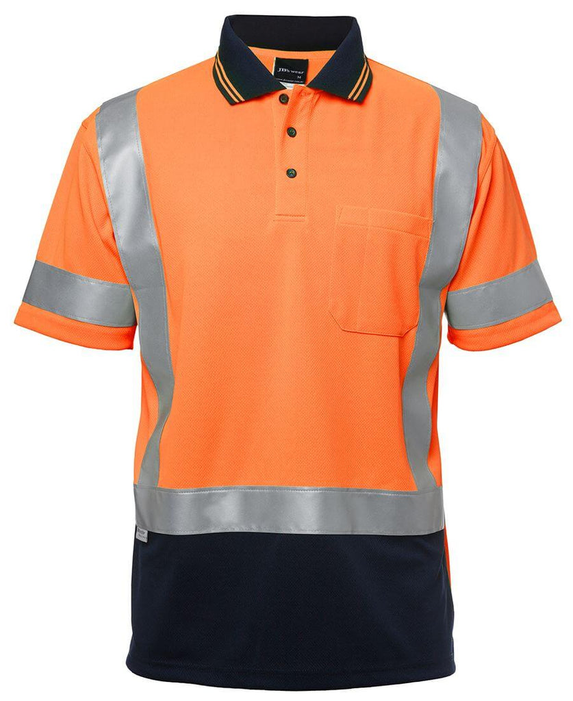JB's Hi Vis S/S D+N H Pattern Trad Polo (6DHS)