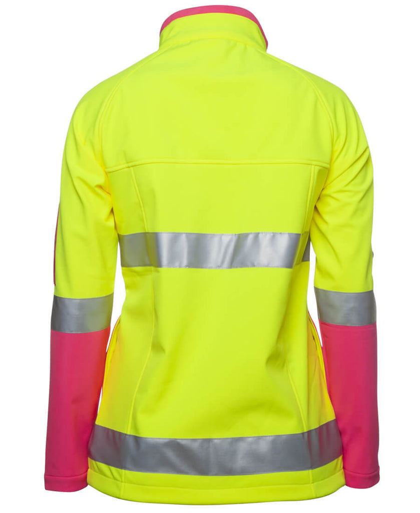 Jb's Ladies Hi Vis (D+N) Softshell Jacket with 3M Tape (6D4J1)