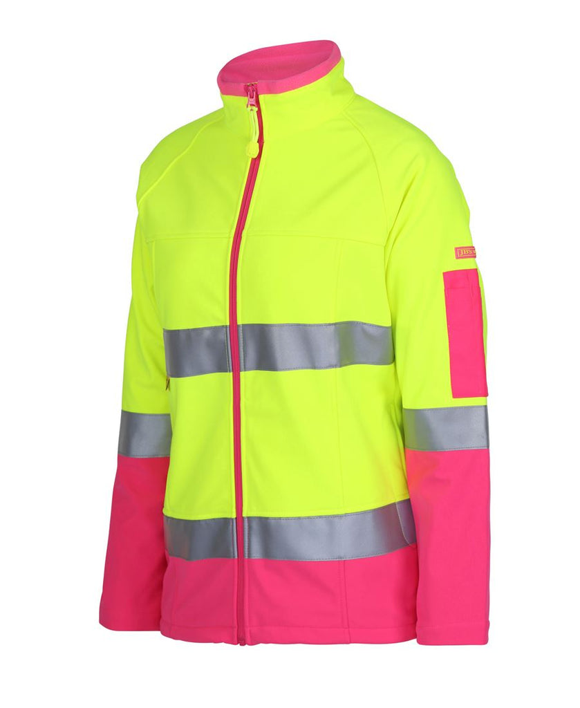 Jb's Ladies Hi Vis (D+N) Softshell Jacket with 3M Tape (6D4J1)
