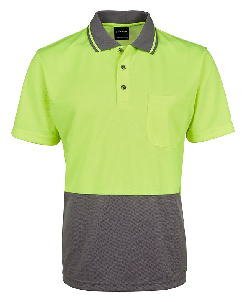 JB's Adults Hi Vis  Non Cuff Traditional Polo 2nd Color (6HVNC)