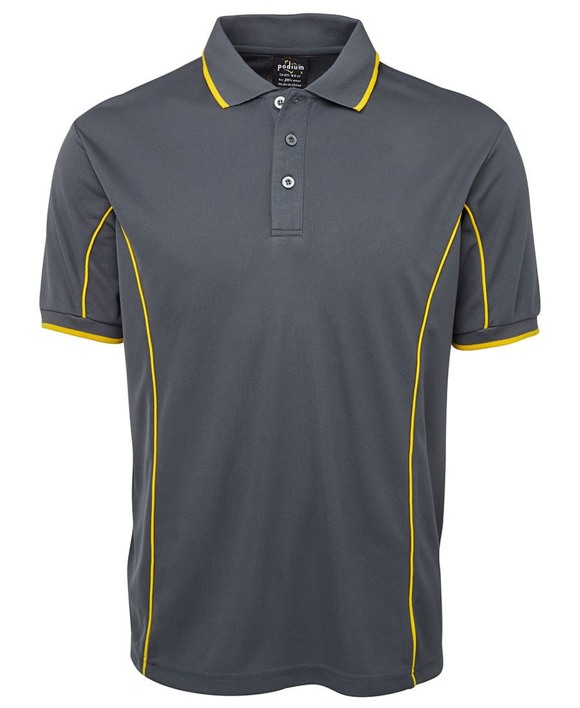 JB's Adults Podium Short Sleeve Piping Polo 3rd (5 Colour) (7PIP)