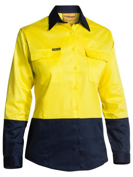 Bisley Women's Hi Vis Drill Shirt - Long Sleeve (BL6267)