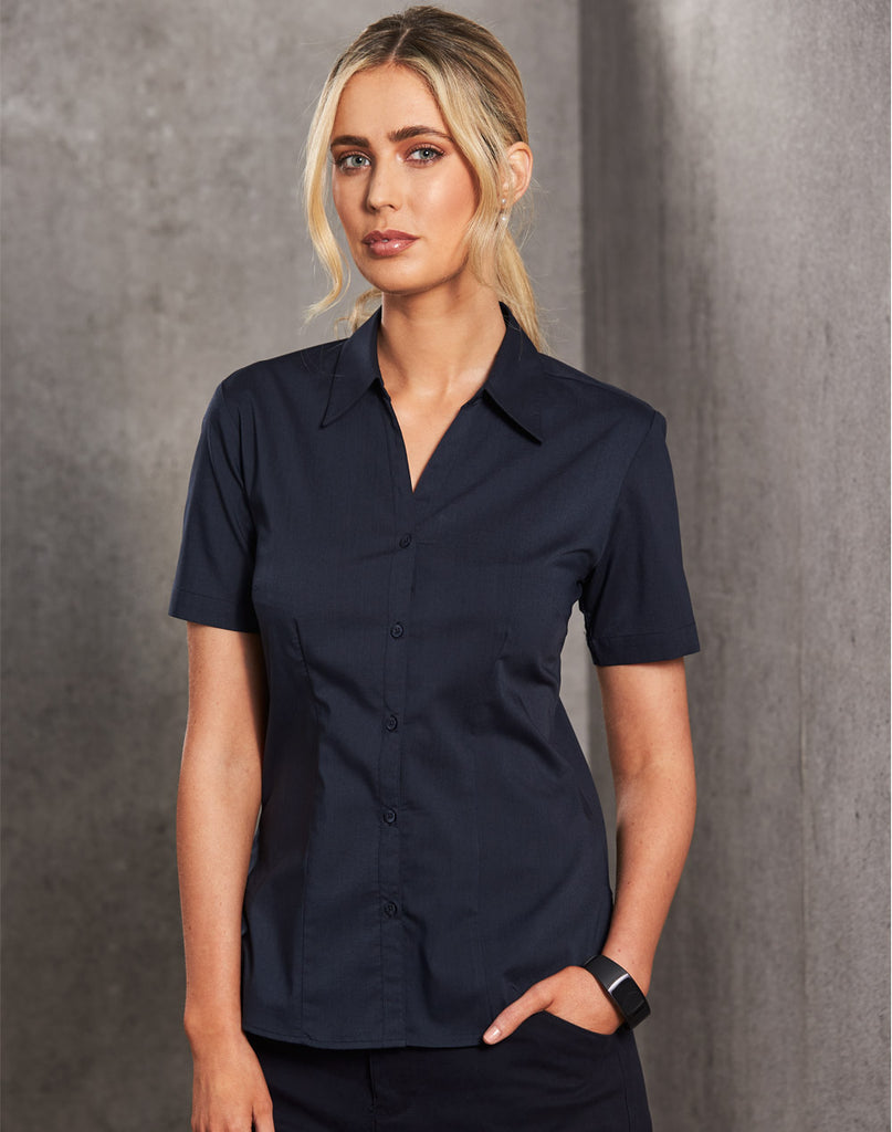 Winning Spirit Women's Teflon Executive Short Sleeve Shirt (BS07S)