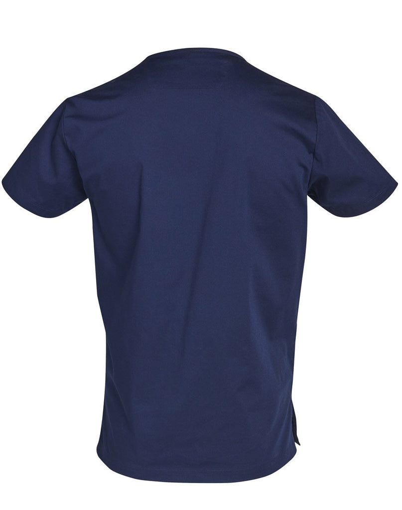 Wining Spirit  Mens V-neck Contrast Trim Scrub Top (M7650 )