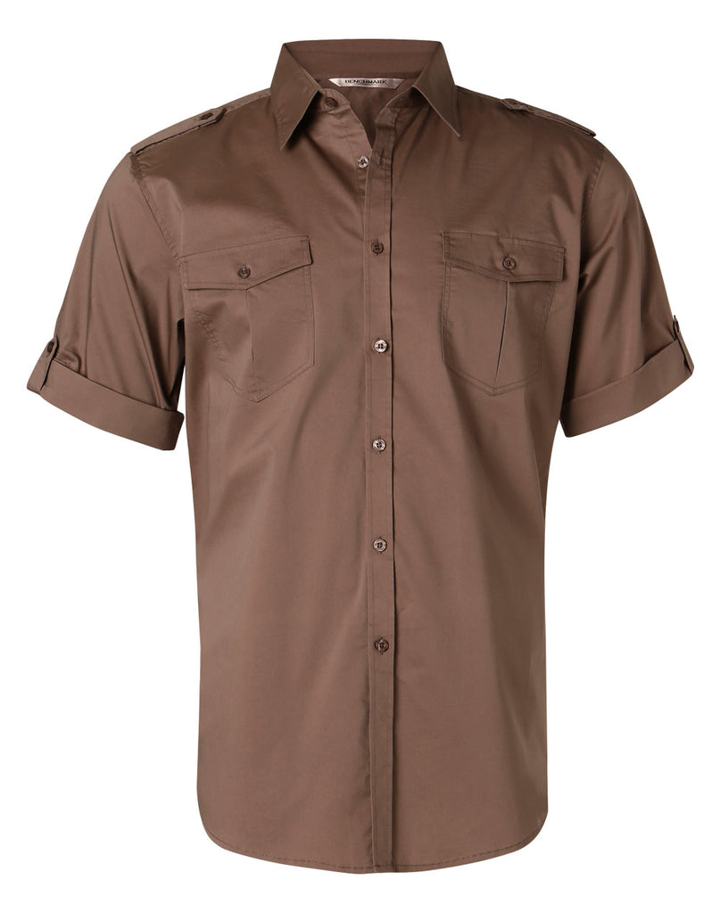 Winning Spirit Men's Short Sleeve Military Shirt (M7911)