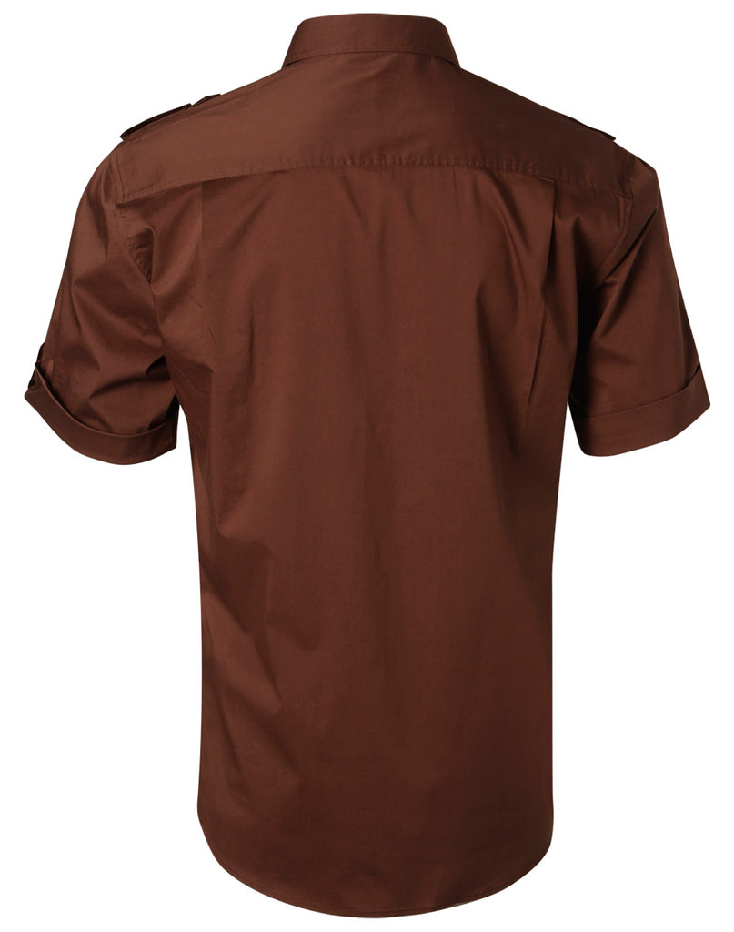 Winning Spirit Men's Short Sleeve Military Shirt (M7911)