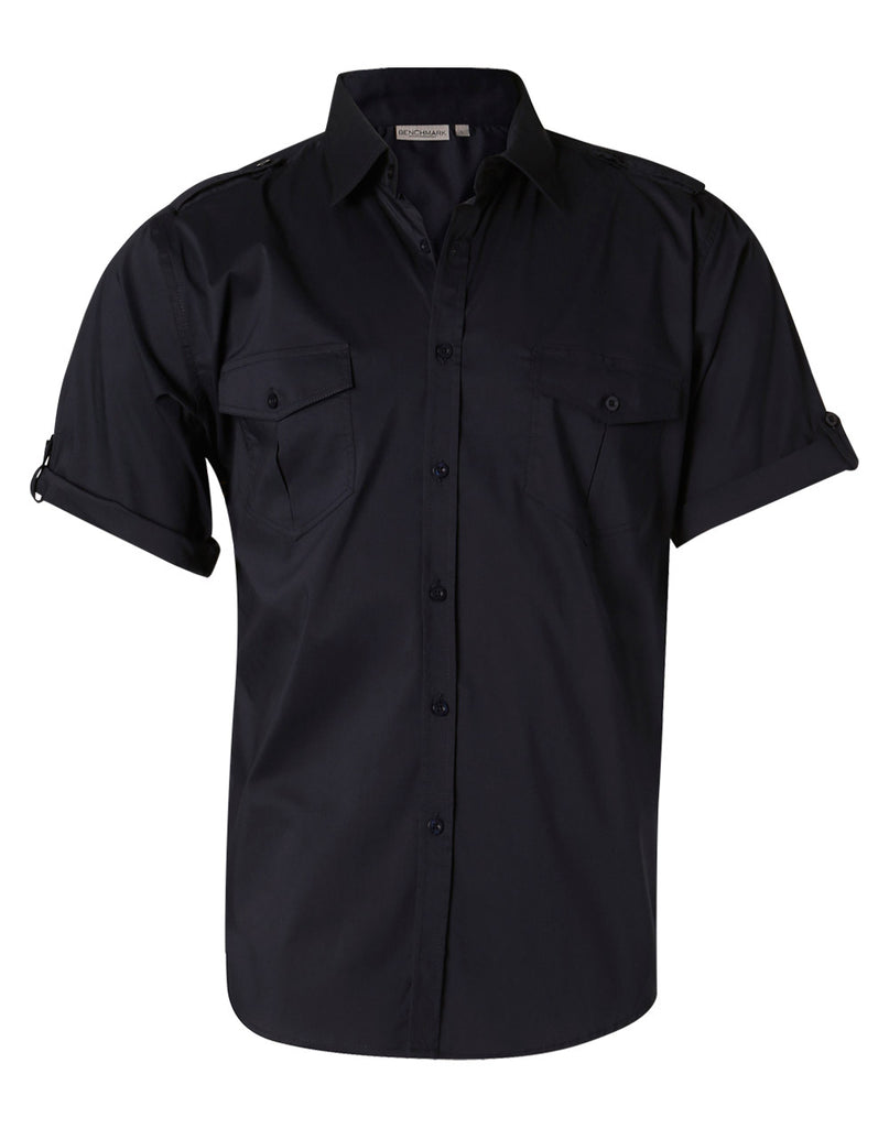 Winning Spirit Men's Short Sleeve Military Shirt (M7911)