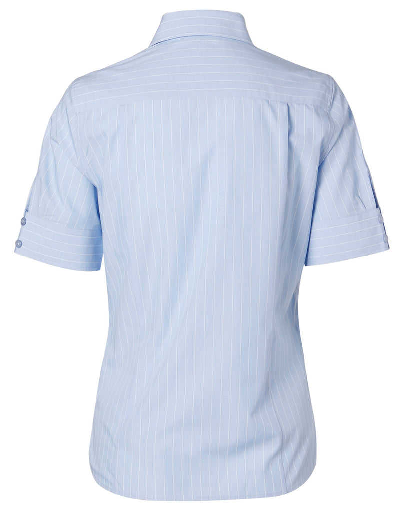 Winning Spirit Women's Pin Stripe Short Sleeve Shirt (M8224)